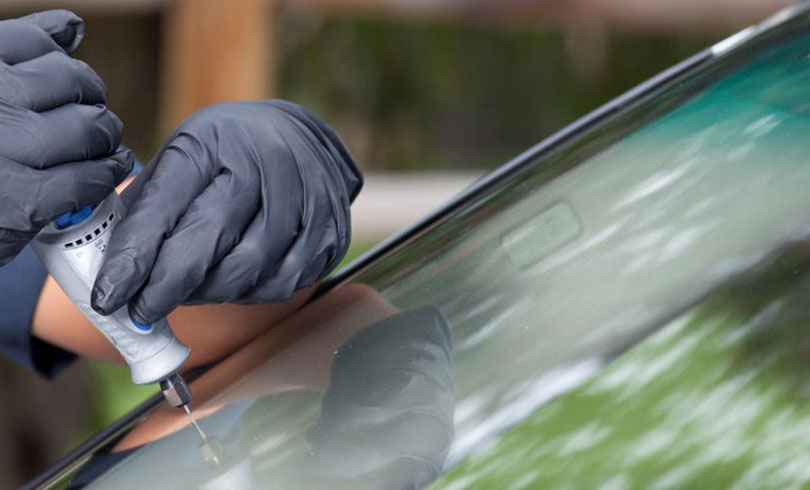 repair a chip on car glass